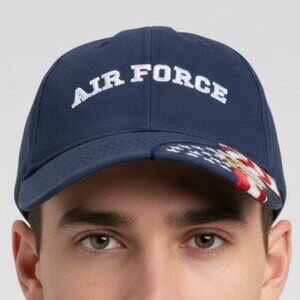 US Air Force USAF Baseball Military Hat Lot of 2 Hats Cap Caps Blue Veteran U.S.
